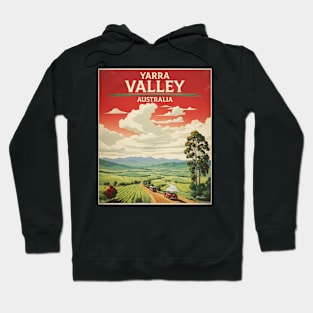 Yarra Valley Australia Vintage Travel Poster Hoodie